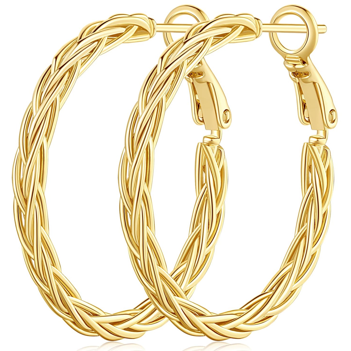Amoxos Gold Hoops 14K Gold Hoop Earrings for Women - AGB LuxeDrop