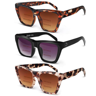 LADEESSE 3 Pack Bifocal Reader Sunglasses Women - AGB LuxeDrop