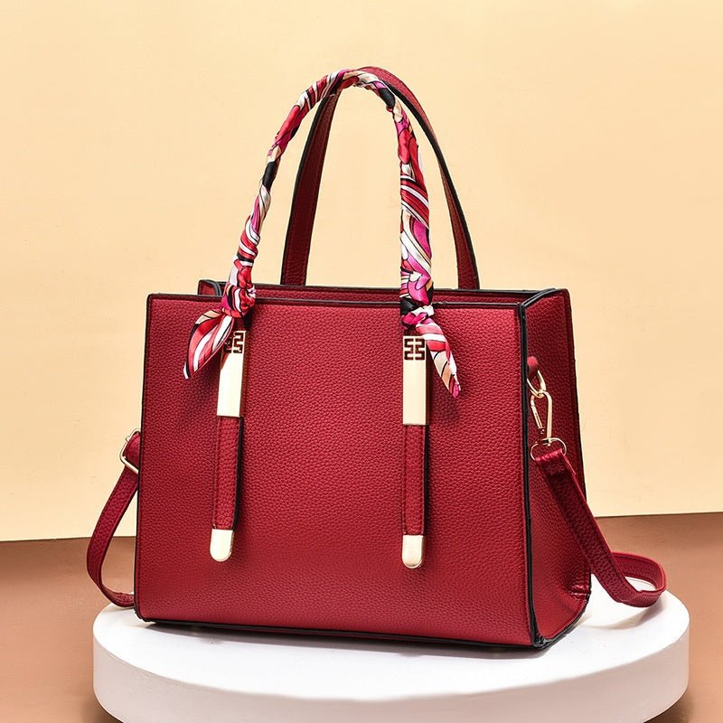 Large Capacity One-Shoulder Leather Handbags - AGB LuxeDrop