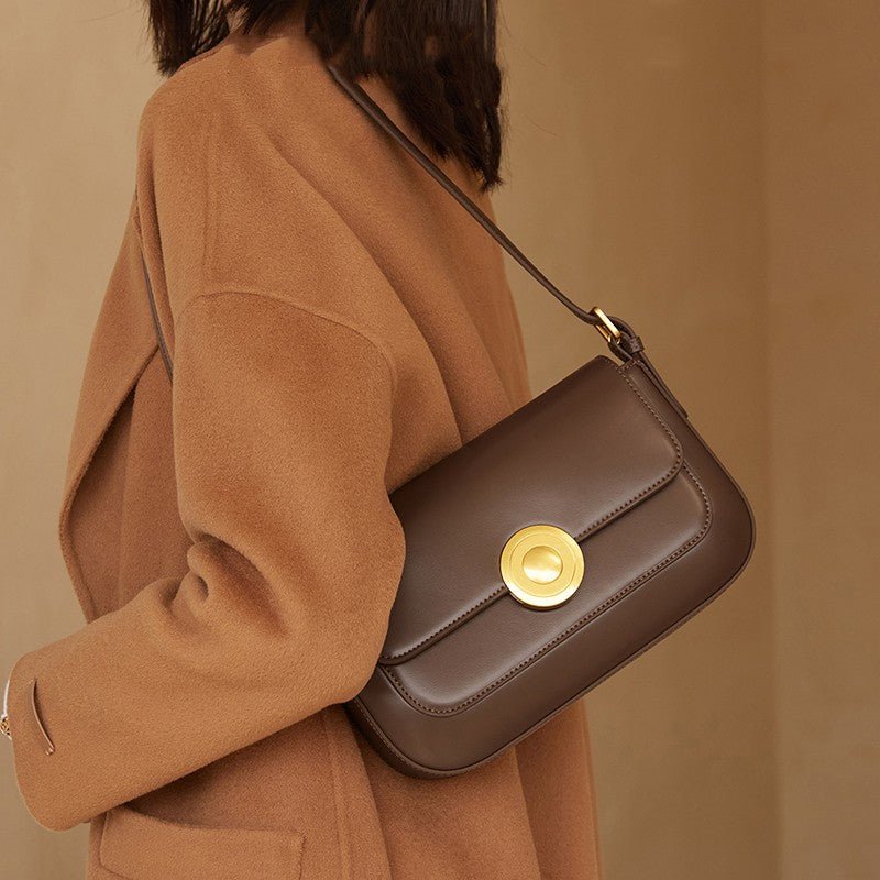 Women's High-end Retro Leather Shoulder Bag - AGB LuxeDrop