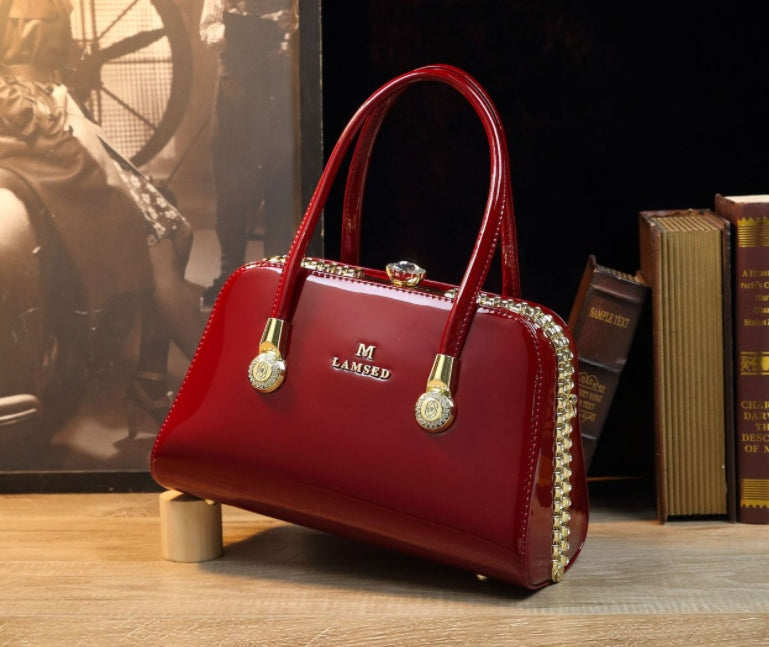 Genuine Leather Handbag for Middle-aged Women