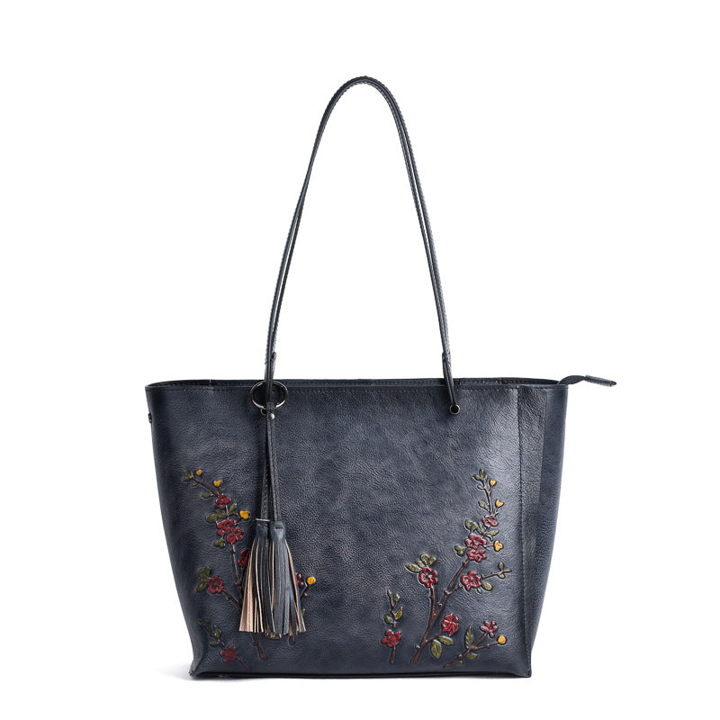 Retro First Layer Cowhide Handbags
