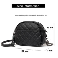 Genuine Leather Oval Shoulder Bag for Women