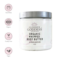 Unscented Organic Whipped Body Butter Vegan 24 hour Hydration All Skin Type 8 oz