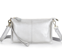 Genuine Leather Candy Color Day Clutches & Crossbody Bags