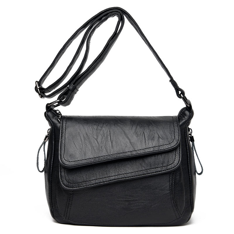 Retro Soft Leather Shoulder Bag for Women