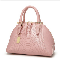 Crocodile Pattern Leather Shell Bag for Women