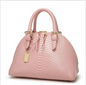 Crocodile Pattern Leather Shell Bag for Women