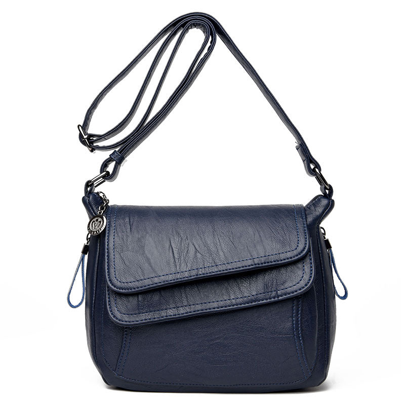 Retro Soft Leather Shoulder Bag for Women