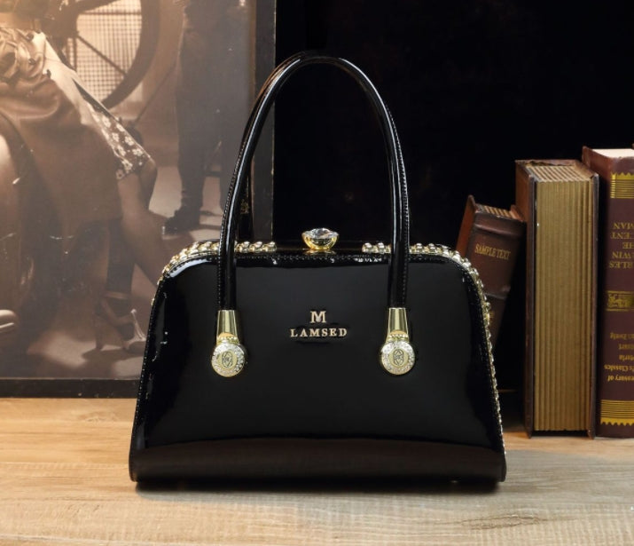 Genuine Leather Handbag for Middle-aged Women