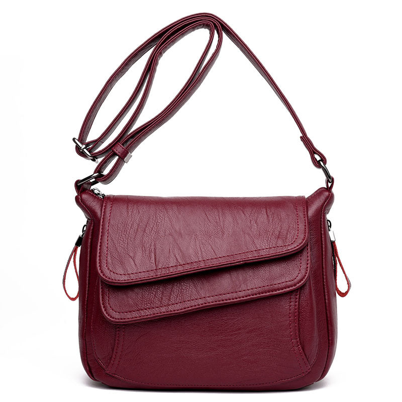 Retro Soft Leather Shoulder Bag for Women