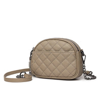 Genuine Leather Oval Shoulder Bag for Women