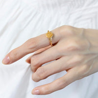 Alloy Geometric Flower Ring for Women Jewelry - AGB LuxeDrop