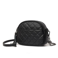 Genuine Leather Oval Shoulder Bag for Women