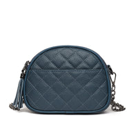 Genuine Leather Oval Shoulder Bag for Women
