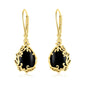 Black Onyx Filigree Teardrop Drop Dangle Earrings Sterling Silver Leverback Earrings for Women Jewelry Gifts - AGB LuxeDrop