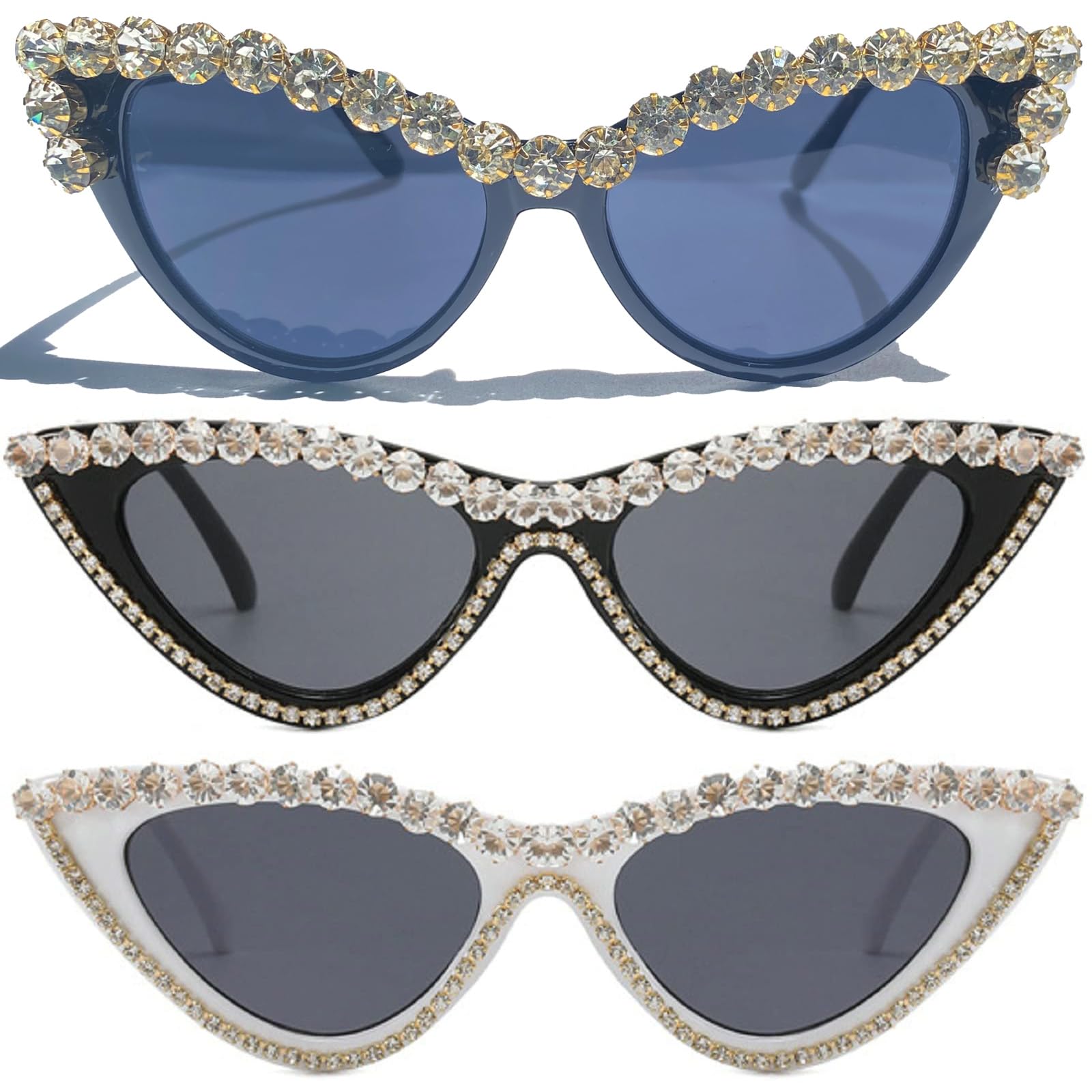 Bling Sunglasses Crystal Rhinestone Shades For Women - AGB LuxeDrop