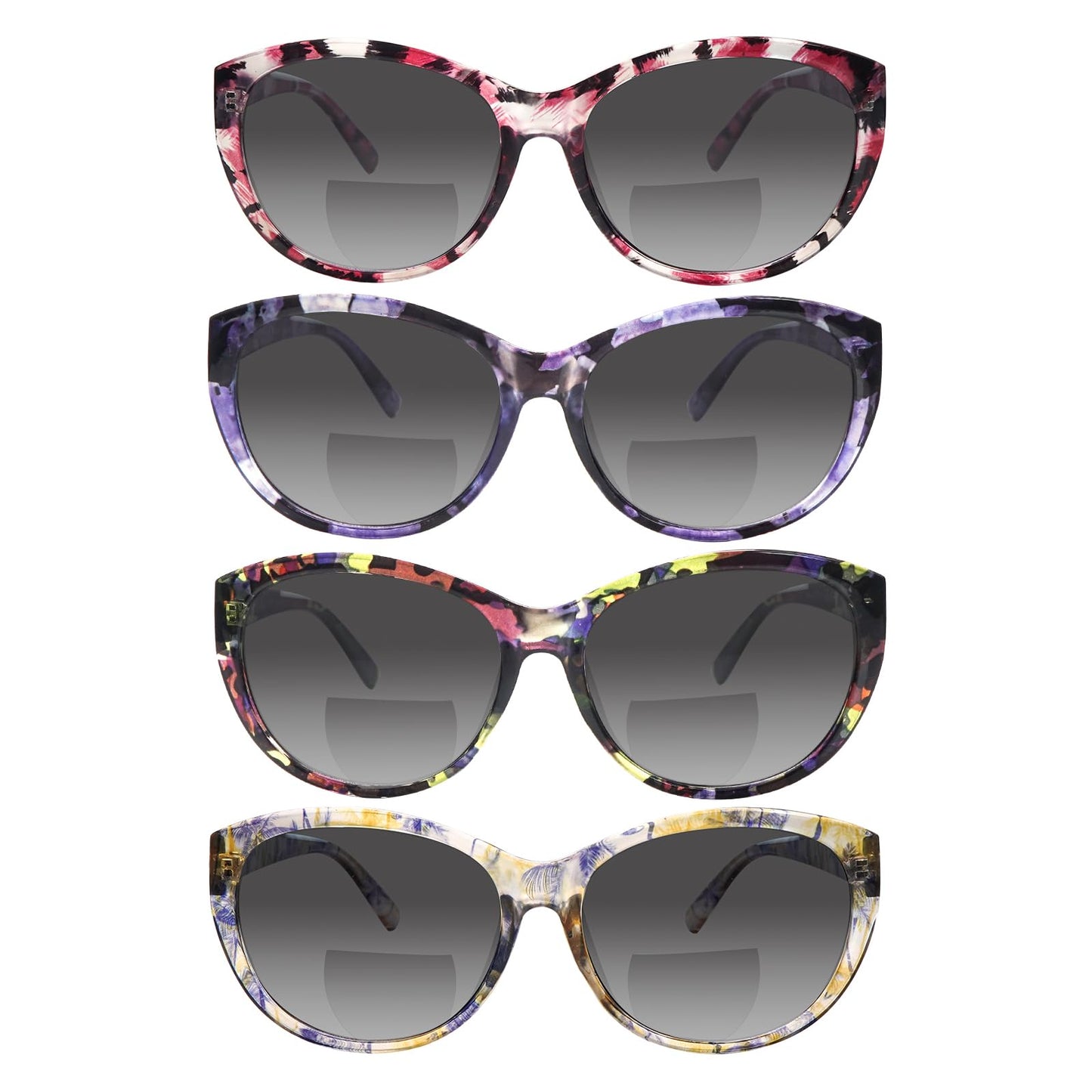 BONCAMOR 4 Pack Bifocal Reading Sunglasses for Women - AGB LuxeDrop