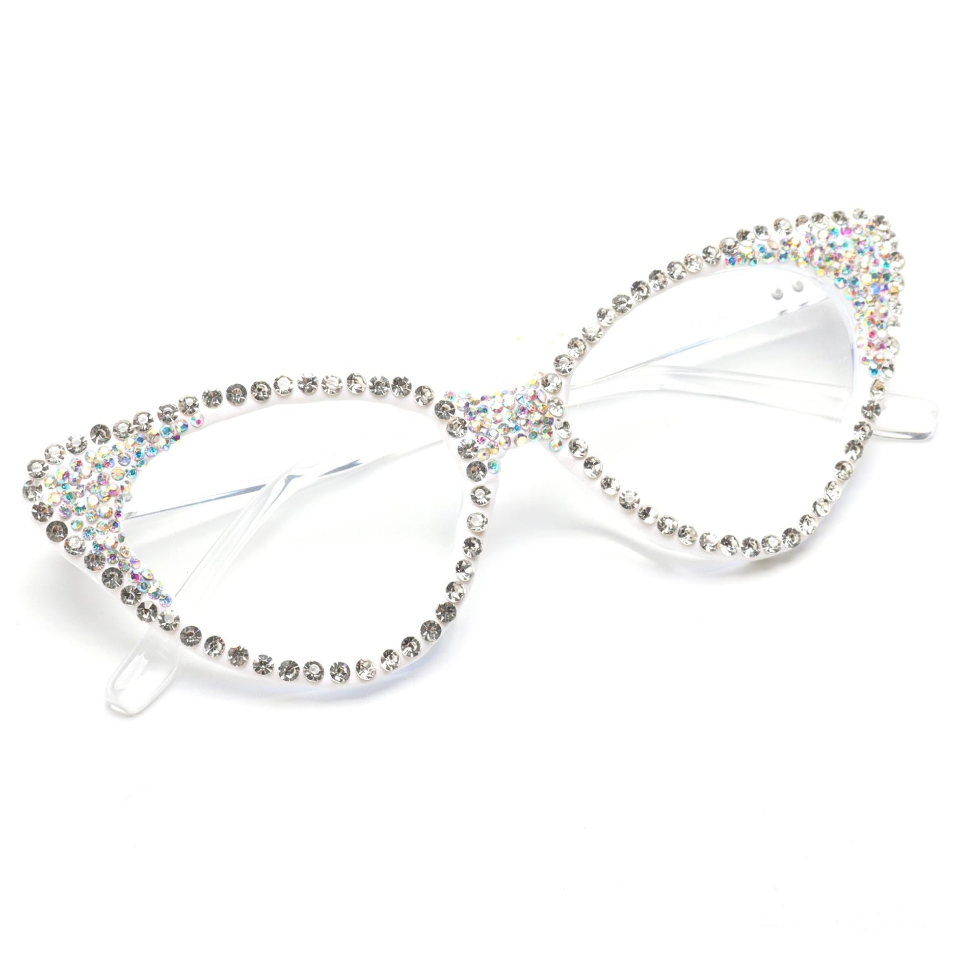 bullabulling Cat Eye Crystal Rhinestone Reading Glasses for Women - AGB LuxeDrop