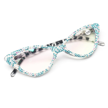 bullabulling Cat Eye Sparkling Rhinestone Reading Glasses for Women - AGB LuxeDrop