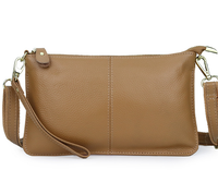 Genuine Leather Candy Color Day Clutches & Crossbody Bags