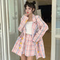 Checkered Women's Suit Set with High-Waisted Shorts - AGB LuxeDrop