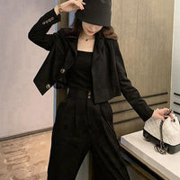 Chic Korean Style Women's Suit Set for Fall - AGB LuxeDrop