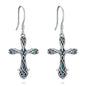 Cross Earring 925 Sterling Silver Celtic Knot Tulip Cross Dangle Drop Earrings Gifts for Women Jewelry - AGB LuxeDrop