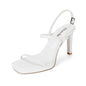 Dsevht White Heels for Women High Heels Dress Wedding Shoes - AGB LuxeDrop