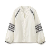 Elegant Loose Blouses - Bohimian 2024 Long Sleeve Tops - AGB LuxeDrop