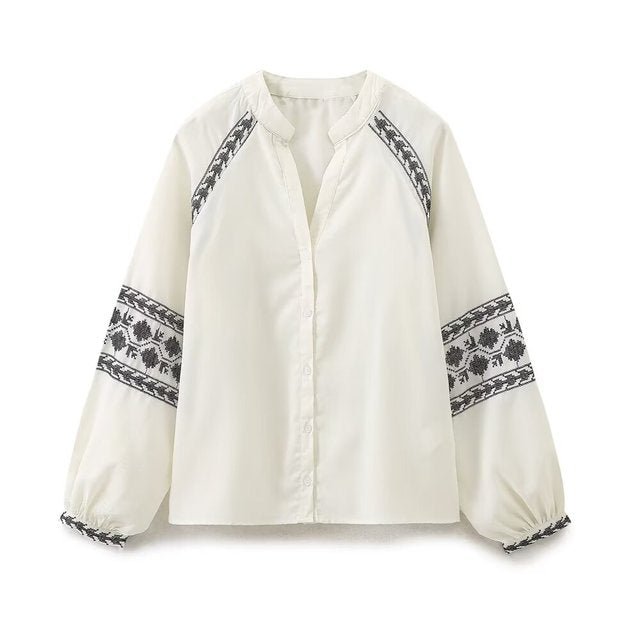 Elegant Loose Blouses - Bohimian 2024 Long Sleeve Tops - AGB LuxeDrop