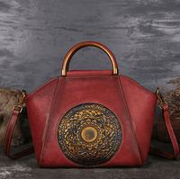 Embossed Genuine Leather Tote Bag for Women - AGB LuxeDrop
