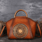 Embossed Genuine Leather Tote Bag for Women - AGB LuxeDrop