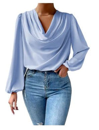 Fashion Women Blouses Pile Collar - AGB LuxeDrop
