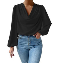 Fashion Women Blouses Pile Collar - AGB LuxeDrop