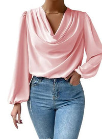 Fashion Women Blouses Pile Collar - AGB LuxeDrop