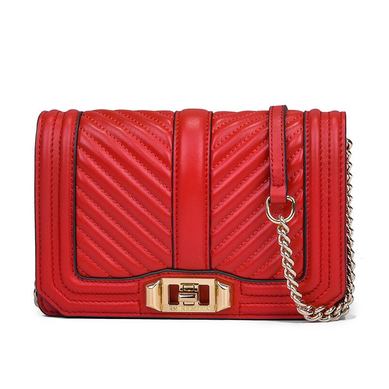 Fashionable Genuine Leather Chain Bag for Women - AGB LuxeDrop