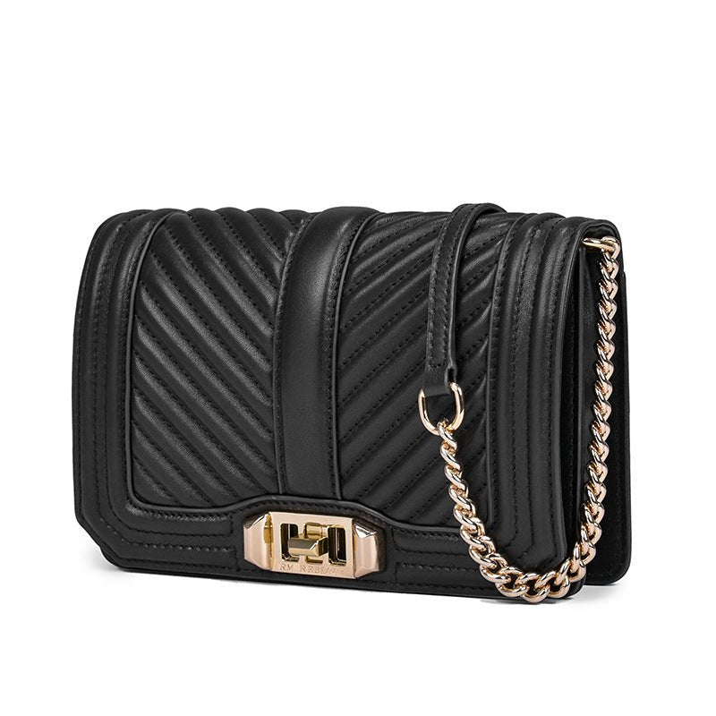 Fashionable Genuine Leather Chain Bag for Women - AGB LuxeDrop