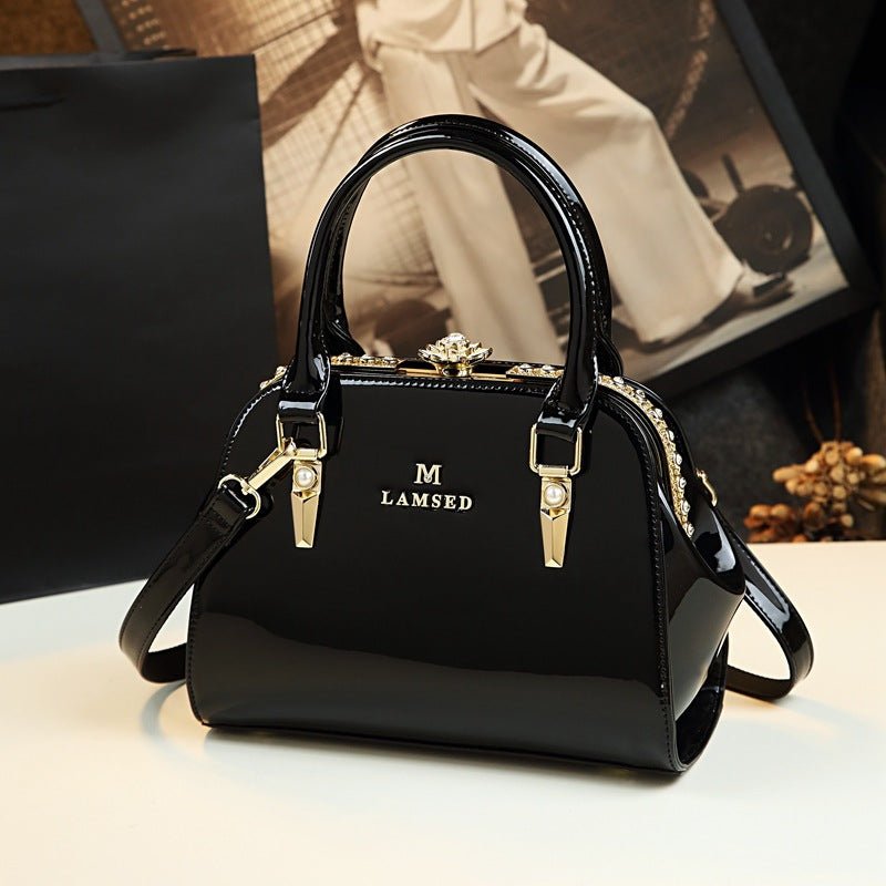Genuine Leather Handbag for Middle-aged Women - AGB LuxeDrop