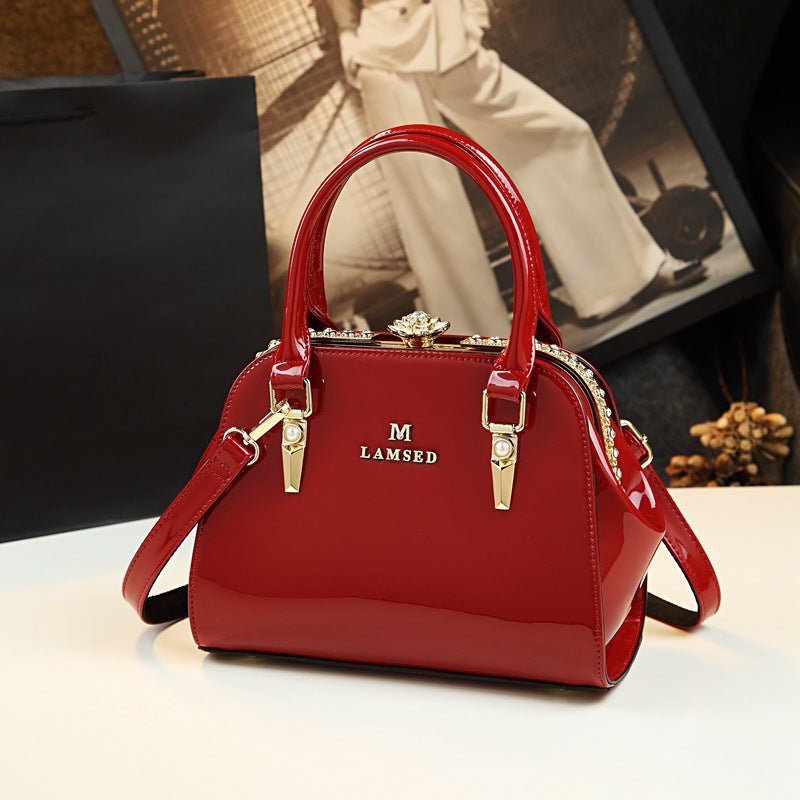 Genuine Leather Handbag for Middle-aged Women - AGB LuxeDrop
