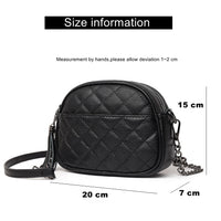 Genuine Leather Oval Shoulder Bag for Women - AGB LuxeDrop