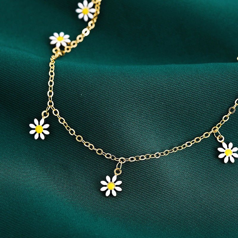 Handmade Bohemian Daisy Anklets for Women Jewelry - AGB LuxeDrop