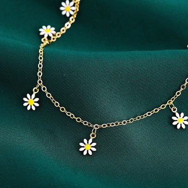 Handmade Bohemian Daisy Anklets for Women Jewelry - AGB LuxeDrop
