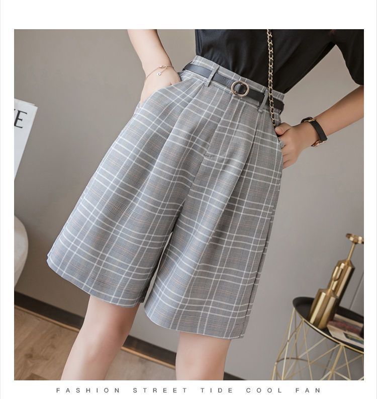High Waist Loose Fit Women's Suit Shorts - AGB LuxeDrop