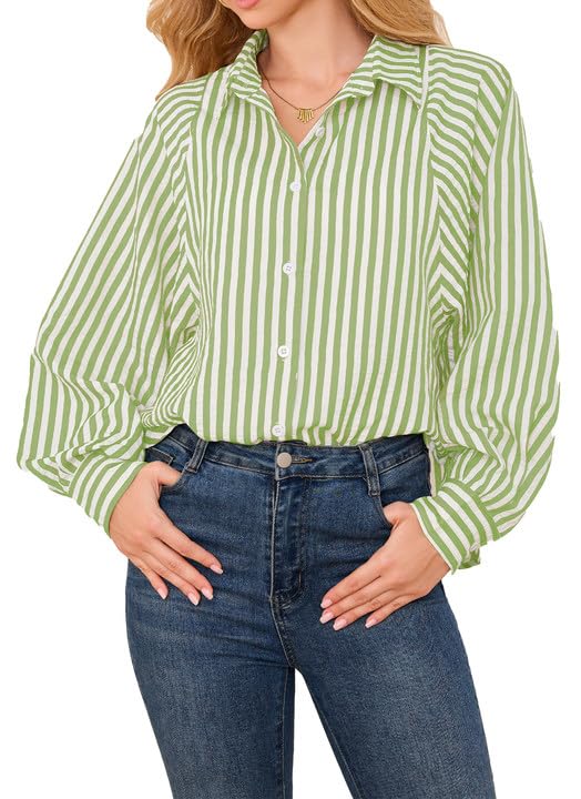 HVT Button Down Shirts for Women Long Sleeve - AGB LuxeDrop