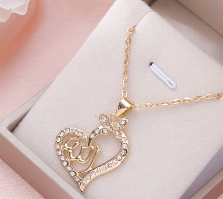 Islamic Allah Pendant Heart Necklace for Women Jewelry - AGB LuxeDrop