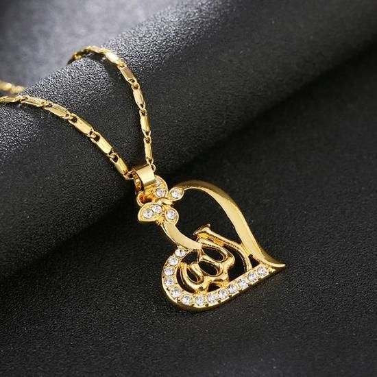 Islamic Allah Pendant Heart Necklace for Women Jewelry - AGB LuxeDrop