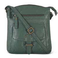 Leather Crossbody Bags for Women - Trendy Leather Crossbody Purses For Women - Medium Size Womens Handbag - Ladies Sling Bag (Olive Wash) - AGB LuxeDrop