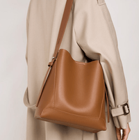 Leather Shoulder Bag - AGB LuxeDrop