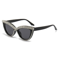 LJCZKA Diamond Cat Eye Sunglasses For Women - AGB LuxeDrop